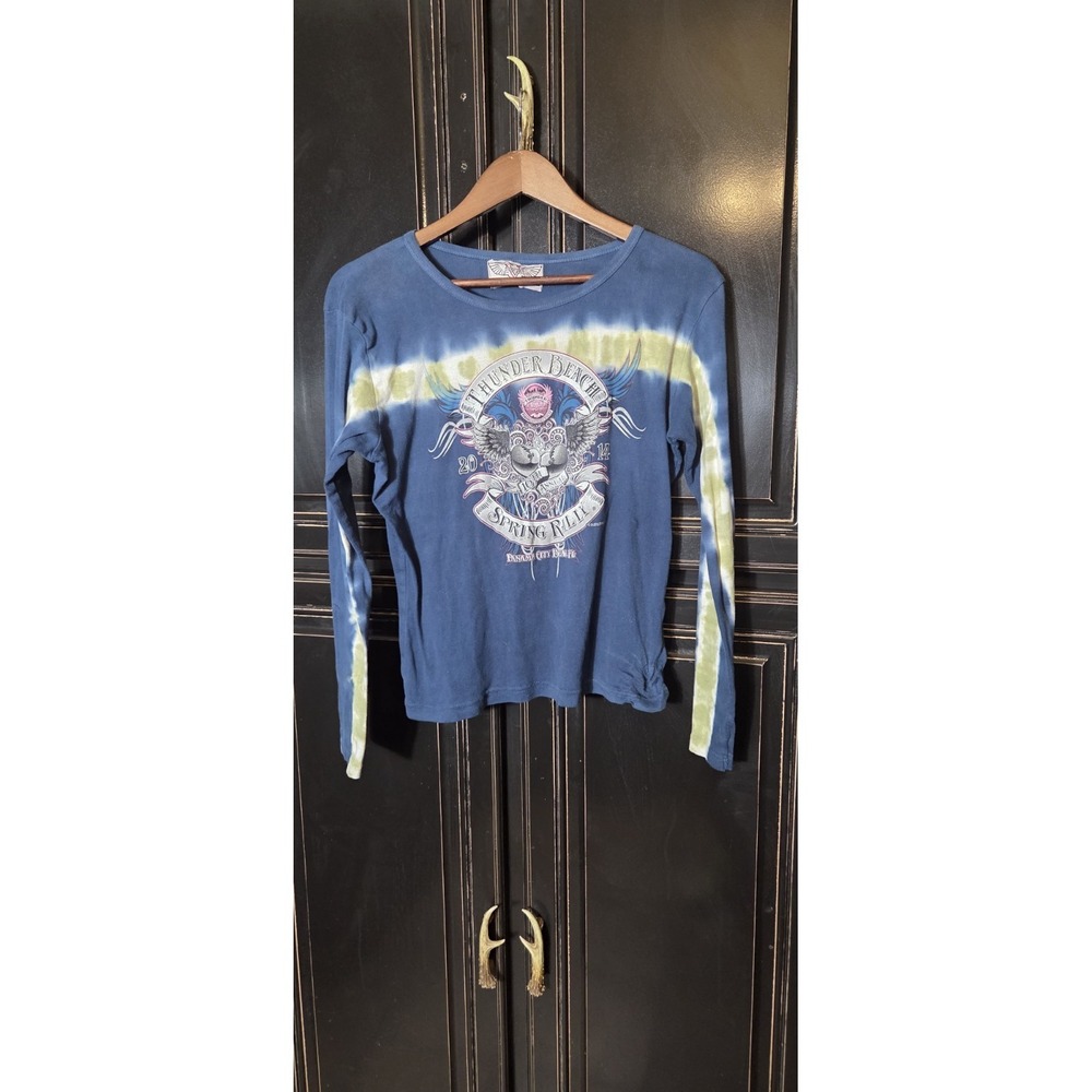Twin V Motorcycle Apparel  Women's XL Thunder Beach 2014 LS Tie Dye